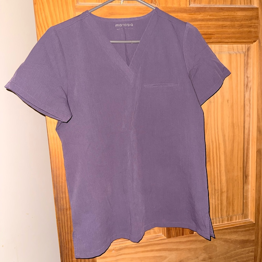 Mandala Women's Purple V-Neck Scrub Top